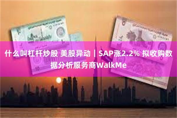 什么叫杠杆炒股 美股异动｜SAP涨2.2% 拟收购数据分析服务商WalkMe